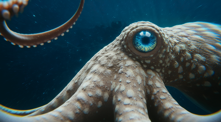 Close-up of an octopus eye