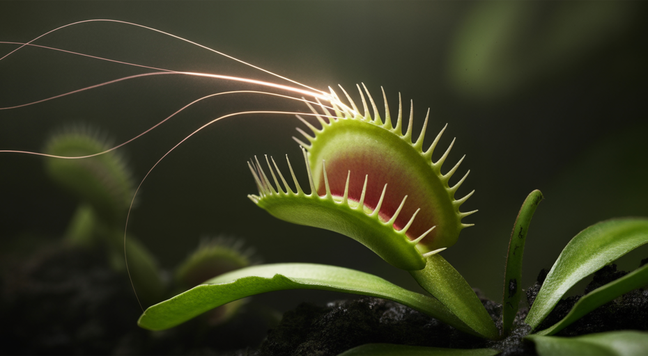 Venus Flytrap electrical signal response.