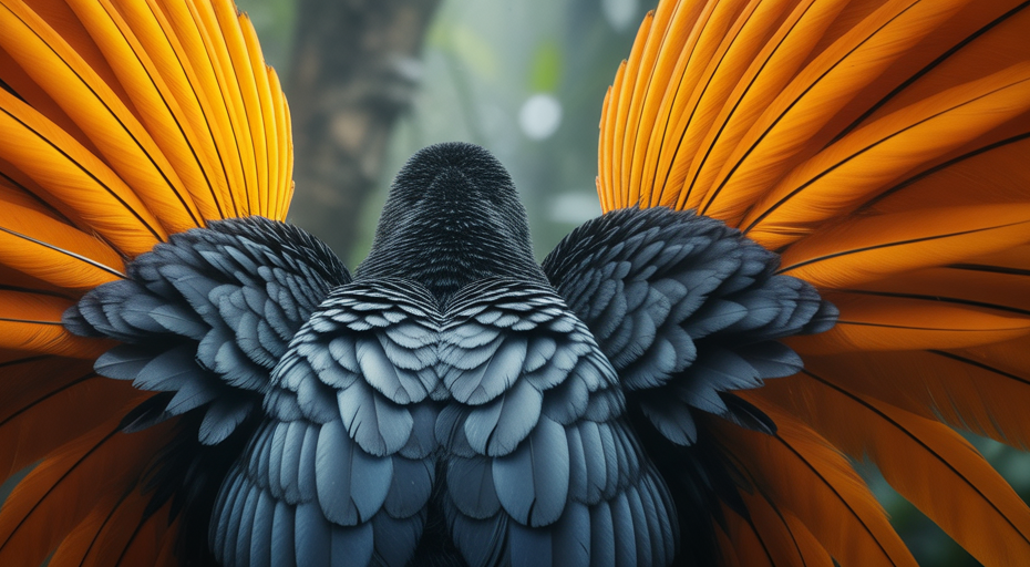 Toxic feathers of a hooded pitohui bird