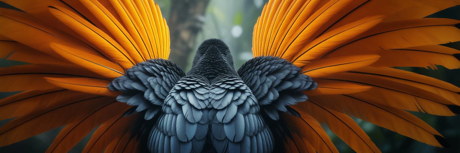 Toxic feathers of a hooded pitohui bird