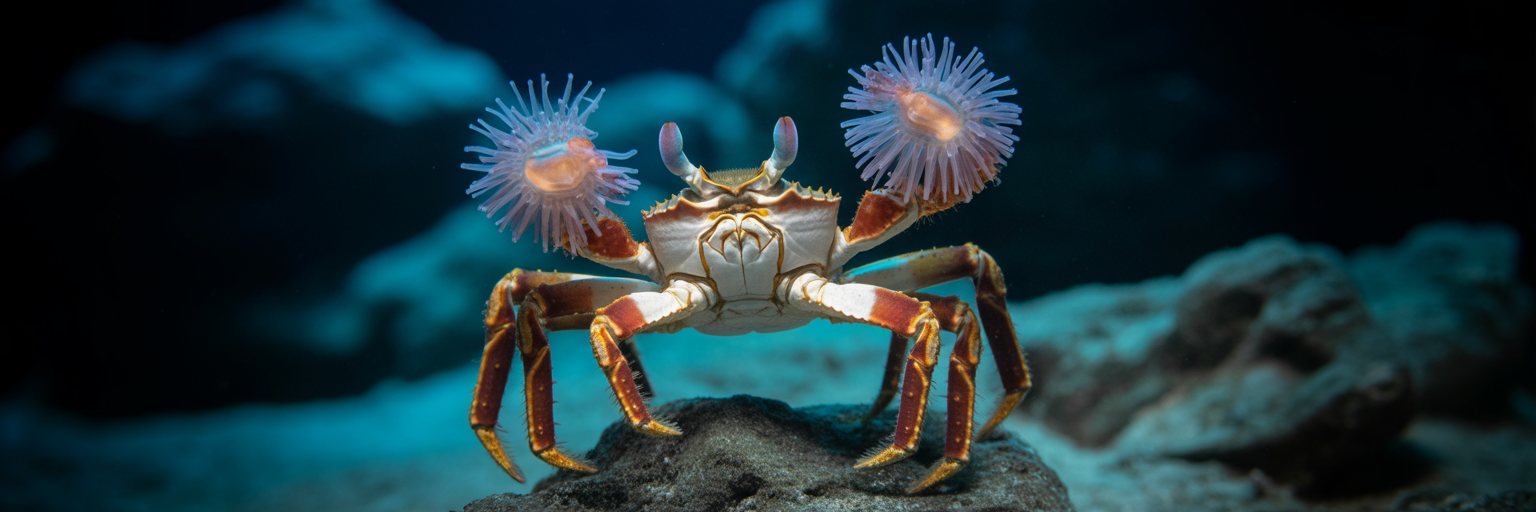 The Crab That Carries a Living Weapon on Its Back