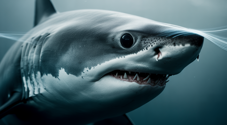 Shark's head sensing electrical fields.