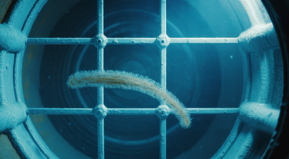 Microbial biofilm in nuclear reactor pool