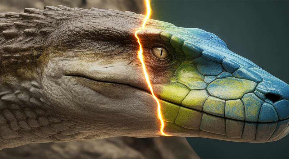 Extinct animal changing its skin color