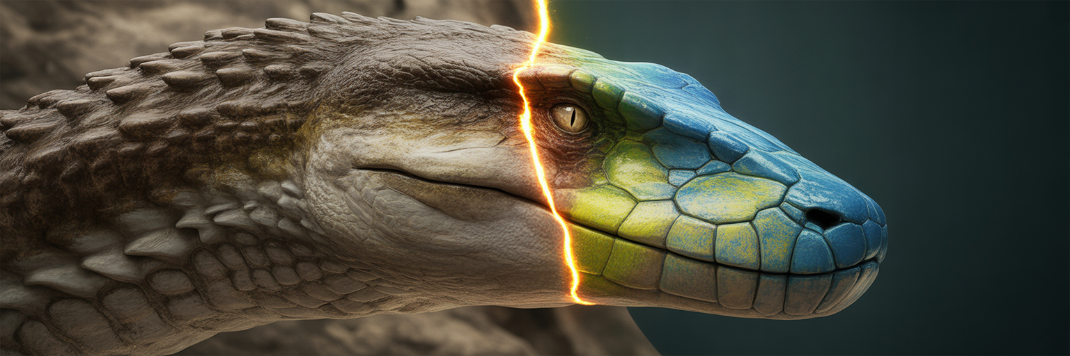 Extinct animal changing its skin color