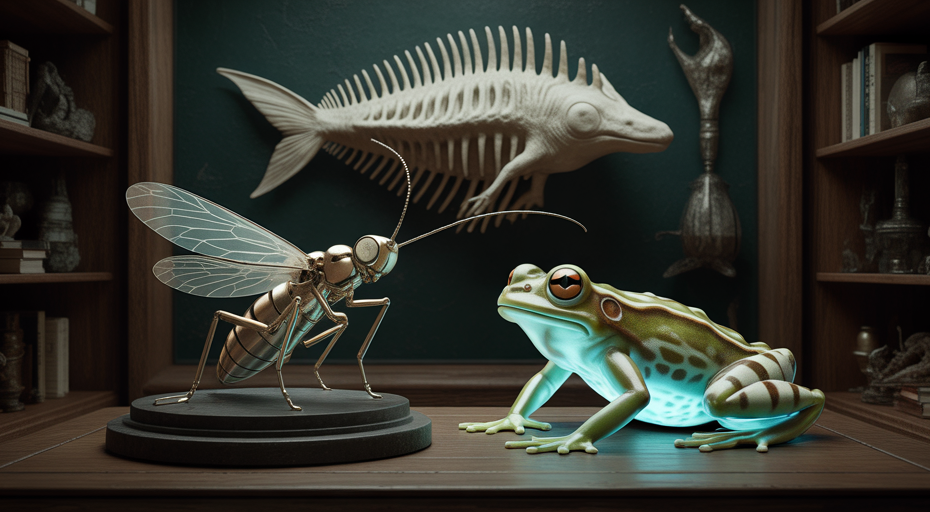 Cabinet of natural curiosities and oddities.
