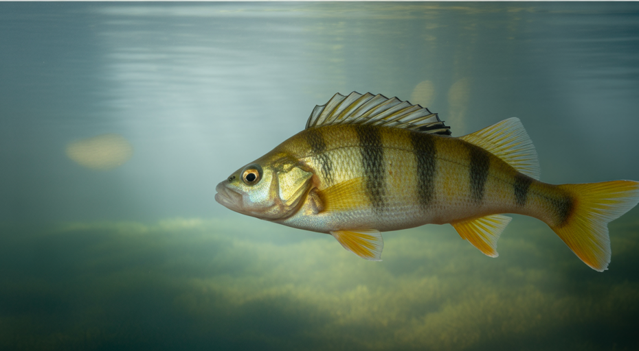 Fish with black spot parasite flashing in sunbeam.