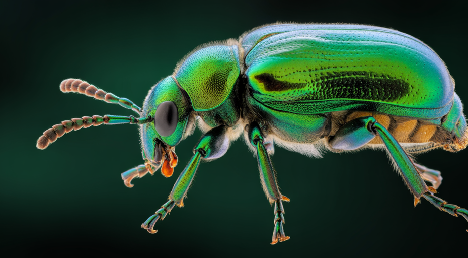 Insect with visible internal parasite.