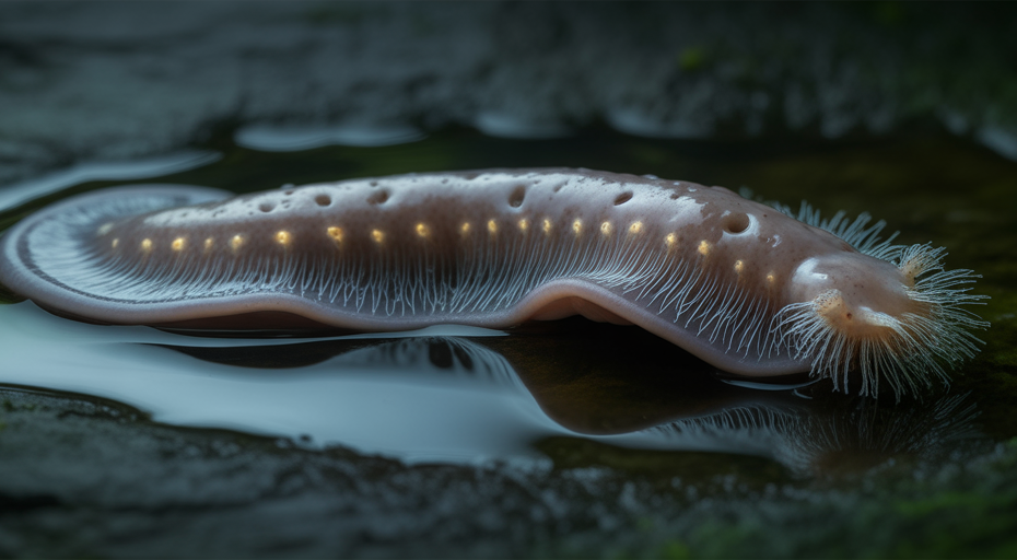 Planarian flatworm with internal stem cells