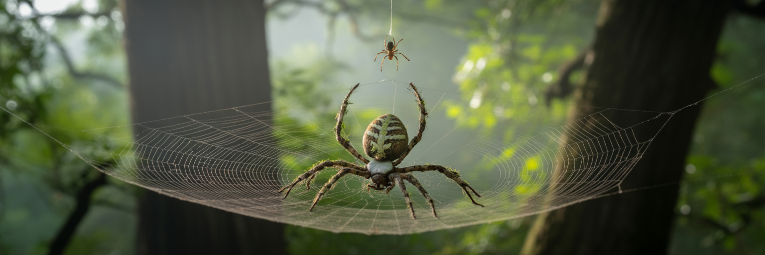 The Spider That Builds a Fake Giant Spider in Its Web