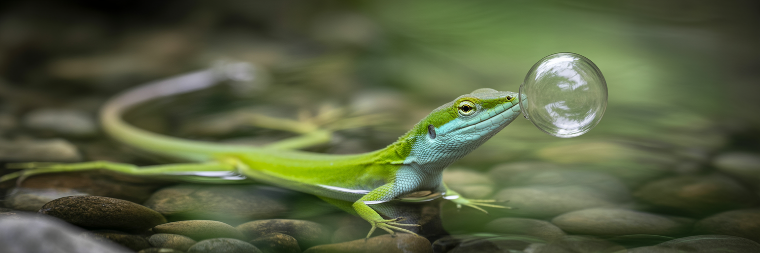 The Lizard That Rebreathes Air From a Bubble on Its Nose