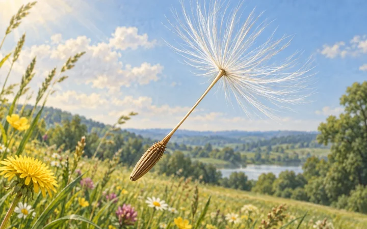 How Dandelion Seeds Create a Vortex Ring