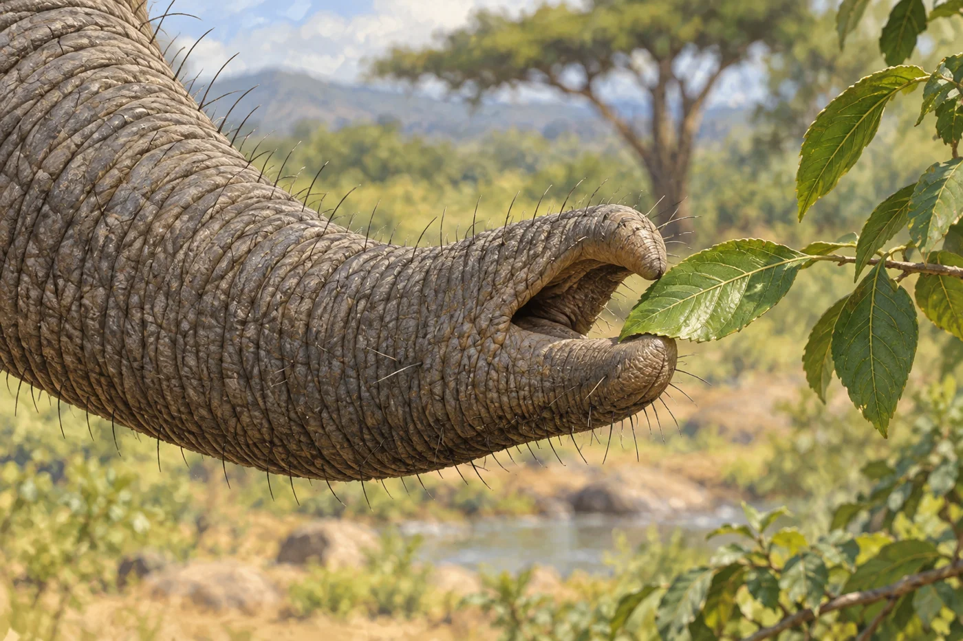 How Elephant Trunk Whiskers Sense Touch