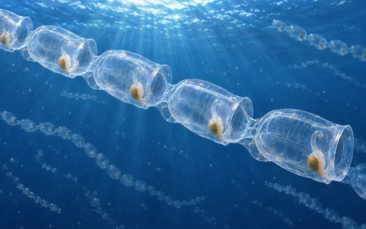How Salp Chains Swim With Multiple Jets