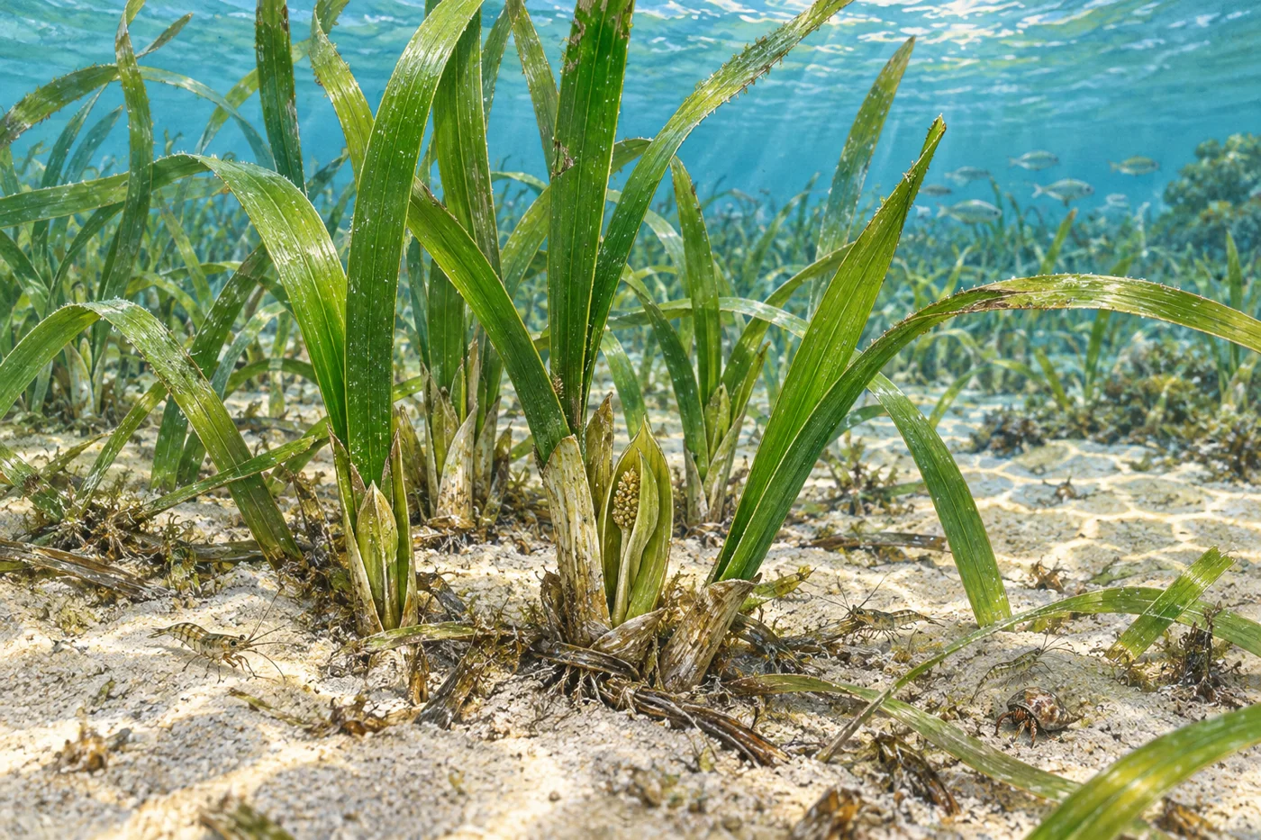 How Small Animals Pollinate Seagrass Flowers