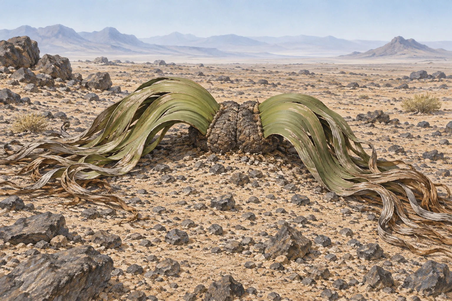 Welwitschia Grows Just Two Leaves for Life